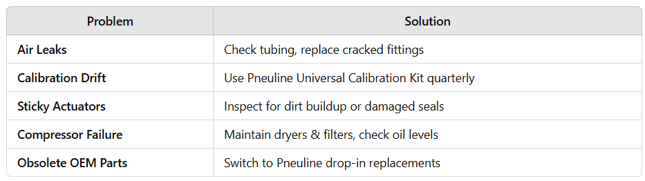 Pneumatic Controls common problems