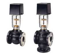 Johnson 2-1/2" Globe Valve 2W 51Cv NO ANSI Class 125 Flat-Faced Flange Modified Linear Flow Cast Iron Body with Brass Trim and 3/8" Stem Push Down To Close