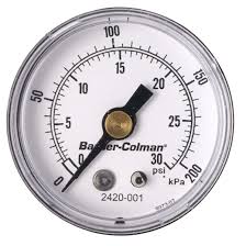 Pressure Gauge 1-1/2" 0-30# 1/8" Bk