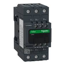 Schneider IEC Contactor 120Vac Coil 3-Pole 40 Amps Non-reversing Contactor with Screw Terminals, Everlink Power Connection, One Normally Closed, and One Normally Open Auxiliary Contact
