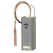 Honeywell Changeover Temperature Controller, 120/240Vac, 2 SPDT Switch Contacts, 55-85 Degree Setpoint Temperature Range, 130 Degree Maximum Operating Temperature, 2 Degree Differential Temperature, 5/16"x11 11/16" Copper Bulb, 5 1/2' Capillary Lengt