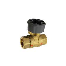 Honeywell 3/4" Ball Valve 2W NPT 4.3Cv Equal Percentage Flow, Brass Body with Nickel-chrome Plated Brass Ball and Stem and Standard Base for Chilled or Hot Water (250 F Maximum) Applications, up to 50% Glycol Solution