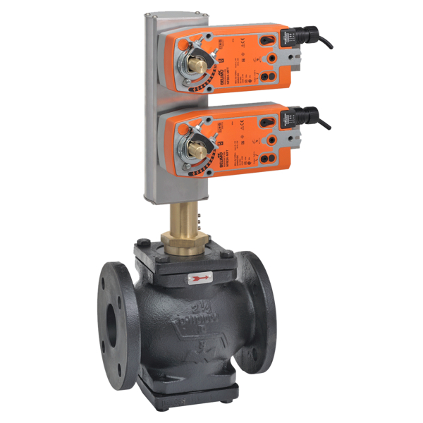 Belimo 6" Globe Valve2W ANSI Class 125 344Cv with 24V Sr Actuator Programmable MFT