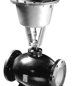 5" Valve 2W NC 250Cv Flanged Linear Flow ANSI Class 125 Cast Iron Body with SS Trim with High Temperature Packing and 12" Pneumatic Actuator with 5 PSI Spring Span (Adjustable Spring Range)