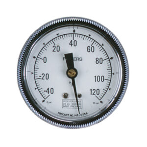 2-1/2" Receiving Gauge 0/100 F 1/4" Barb