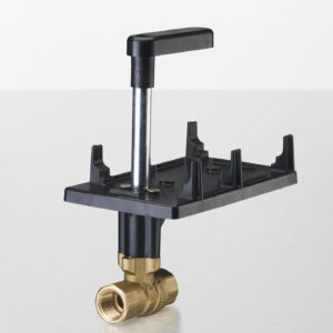 Siemens 2" Ball Valve 2W NPT 63Cv Equal Percentage flow brass body, with chrome plated brass ball & brass stem