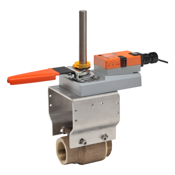 1" Ball Valve 2W 43Cv with 24V NSR Actuator Programmable MFT