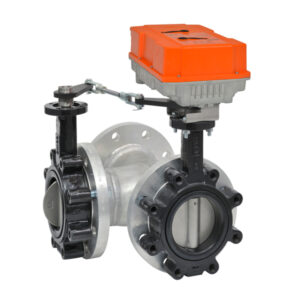 Belimo 6" Butterfly Valve 3W ANSI Class Consistent with 125, Cv 1579  Configurable Valve Actuator, Non fail-safe, AC 24...240 V / DC 24...125 V, 2...10 V, 2x SPDT, Terminals, BACnet MS/TP Modbus RTU